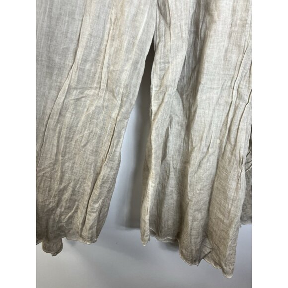 Ipekci Otantik Brown Sheer Lined Wide Leg Crop Pants Women’s Size S/M Boho🤩 - Picture 6 of 11